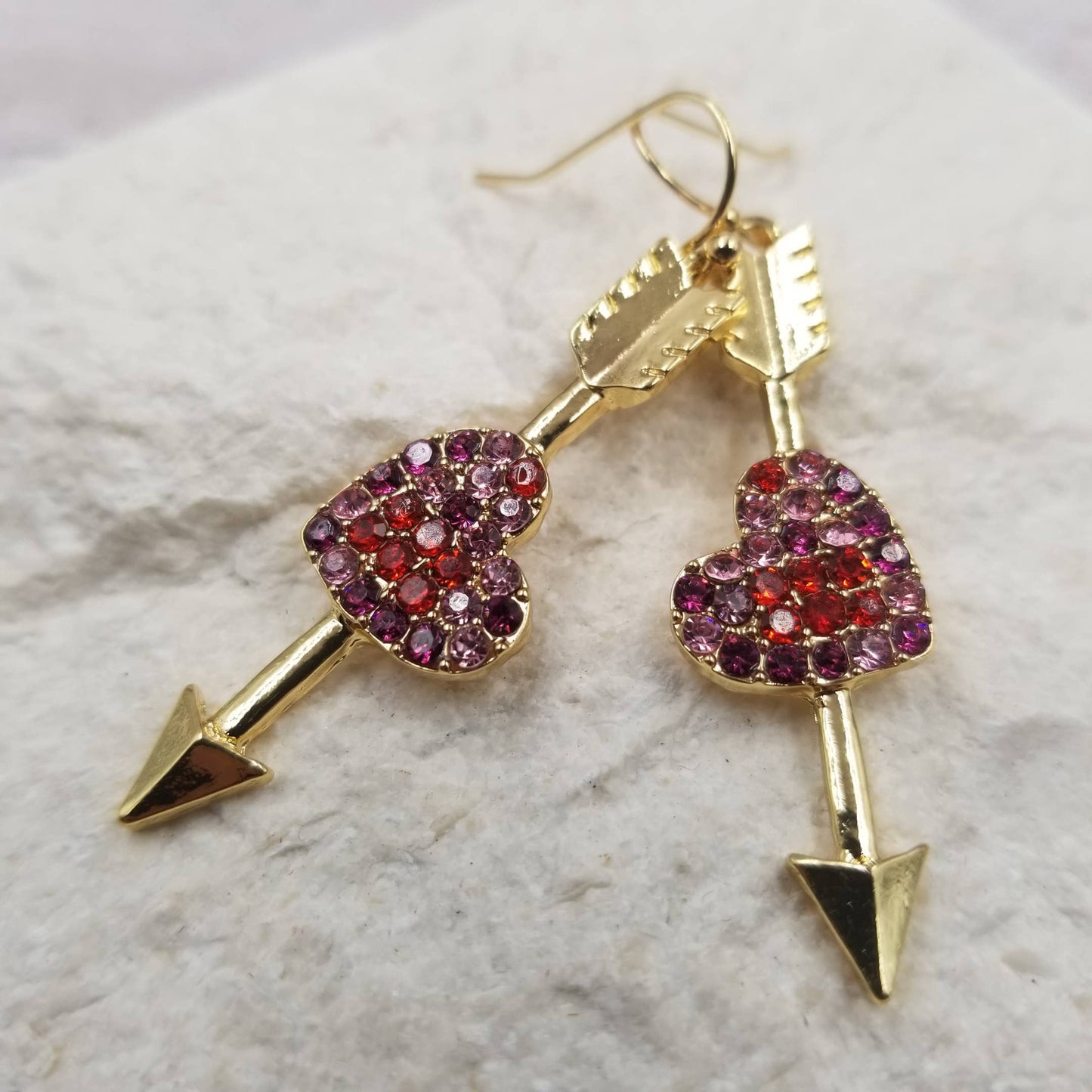 Cupid's Arrow Heart Earrings - Valentine's Day